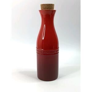 Le Creuset Large Water Carafe with Cork Ombre Cerise Red 750ml Stoneware Vase